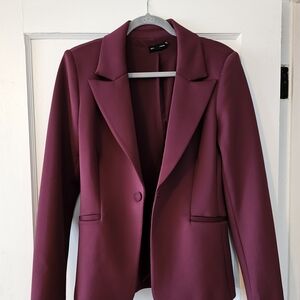 Good American Women's Blazer in Deep Burgundy